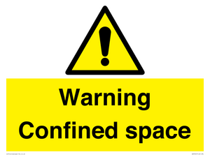 Warning Confined space